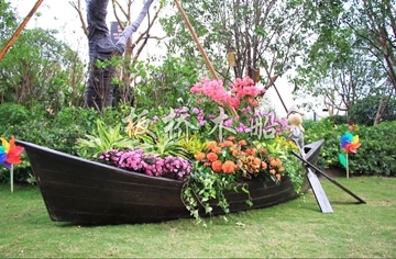 景观装饰木船
